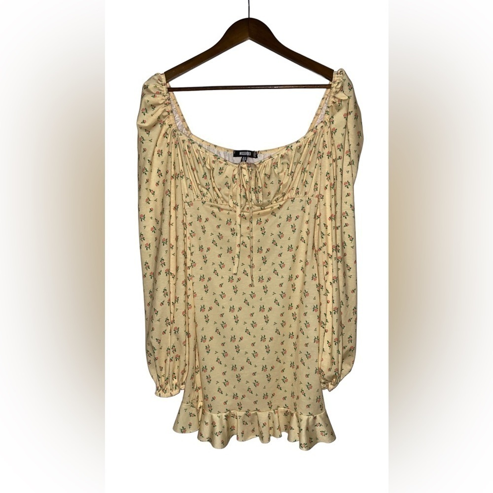 Missguided‎ Women Floral Mini Dress Milkmaid Babydoll Fairy Prairie Dainty NEW 6